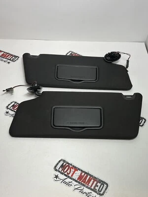 2011-2015 Ford Explorer Sun Visors OEM Black Cloth Illuminated No Homelink OEM Foto 1 de 4