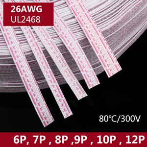 26AWG UL2468 6/8/9/10/12P Flexible PVC Flat Ribbon Cable Terminial Wire Stranded - Picture 1 of 5