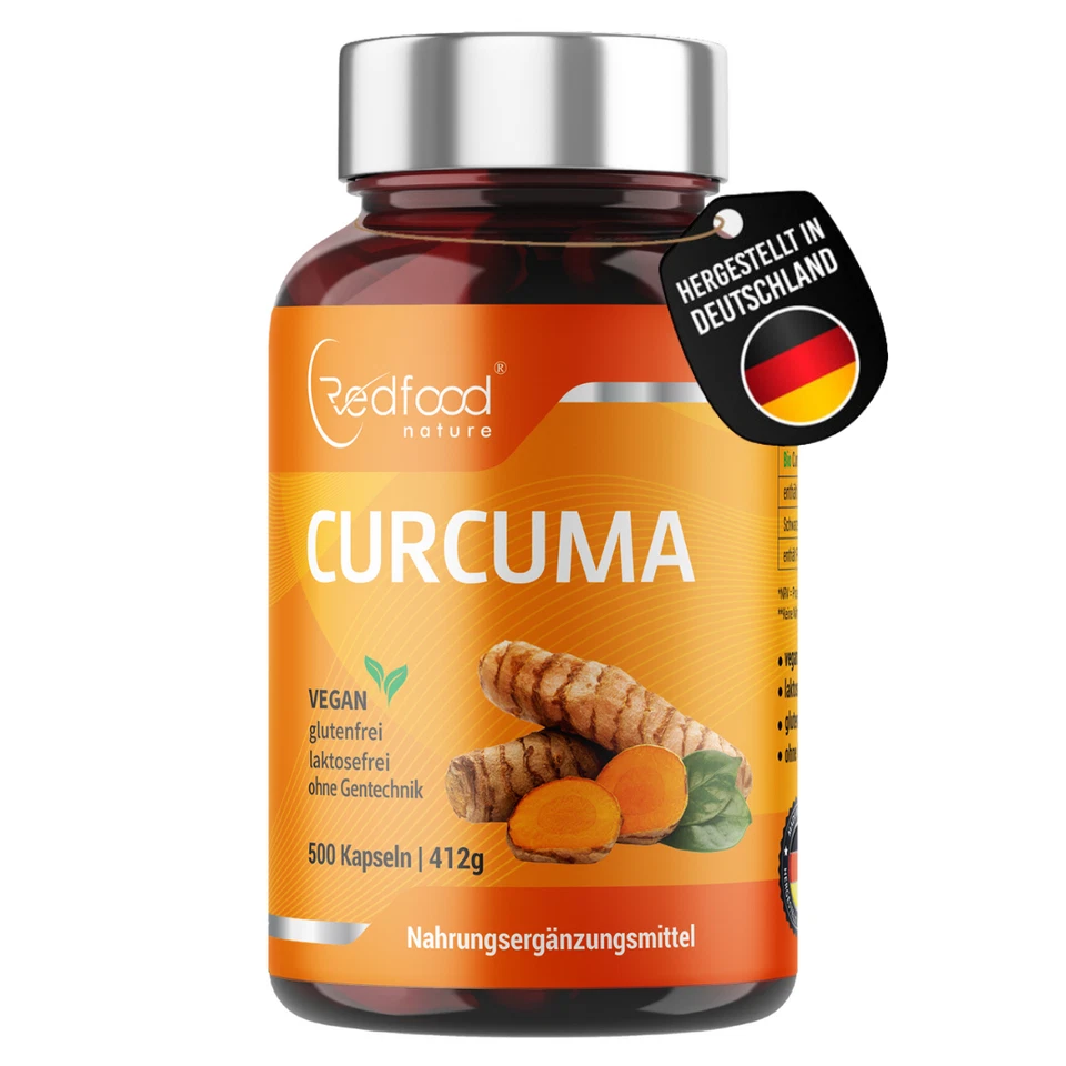 BiO Kurkuma Extrakt ⭐ 500 Kapseln ⭐ hochdosiert 700mg Curcuma Curcumin + Piperin - Bild 1 von 4