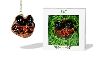 North Star Christmas | Happy Frog Glass Ornament | Animal Collection - Picture 1 of 7