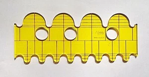 Quilting Ruler Template (Wave & Scallop) WSC-4x9.75 5mm - Picture 1 of 2