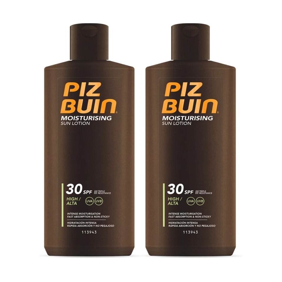 2 X PIZ BUIN Moisturising Sun Lotion Spf30 200ml - Image 1 of 1