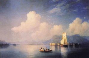 Oil Painting repro Ivan Constantinovich Aivazovsky Lake Maggiore in the Evening - Picture 1 of 1