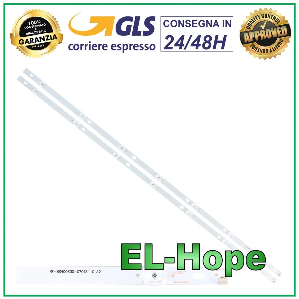 KIT 2 BARRE 7 LED TV 40" CHANGHONG C400F18E1CG01 SABA SA40S57N OK ODL40671F-TB - Immagine 1 di 1