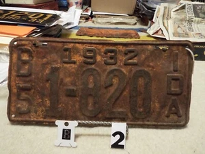 Oldtimer Idaho 1932 Nummernschild, B 5 1-820 Canyon County (B-2) - Bild 1 von 2