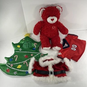 Set Build A Bear Rosenbär Valentinstag im Ruhestand alle roten Herzschlag Umarmungen Küsse 16 Zoll - Bild 1 von 9