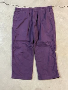 Vintage 90s Lands’ End Made In USA Baggy Chino Pants Faded Purple Size 42x30 - Picture 1 of 4