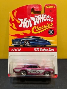1/64 HOT WHEELS CLASSICS SERIES 1 3/25 1970 DODGE DART PINK - Picture 1 of 2