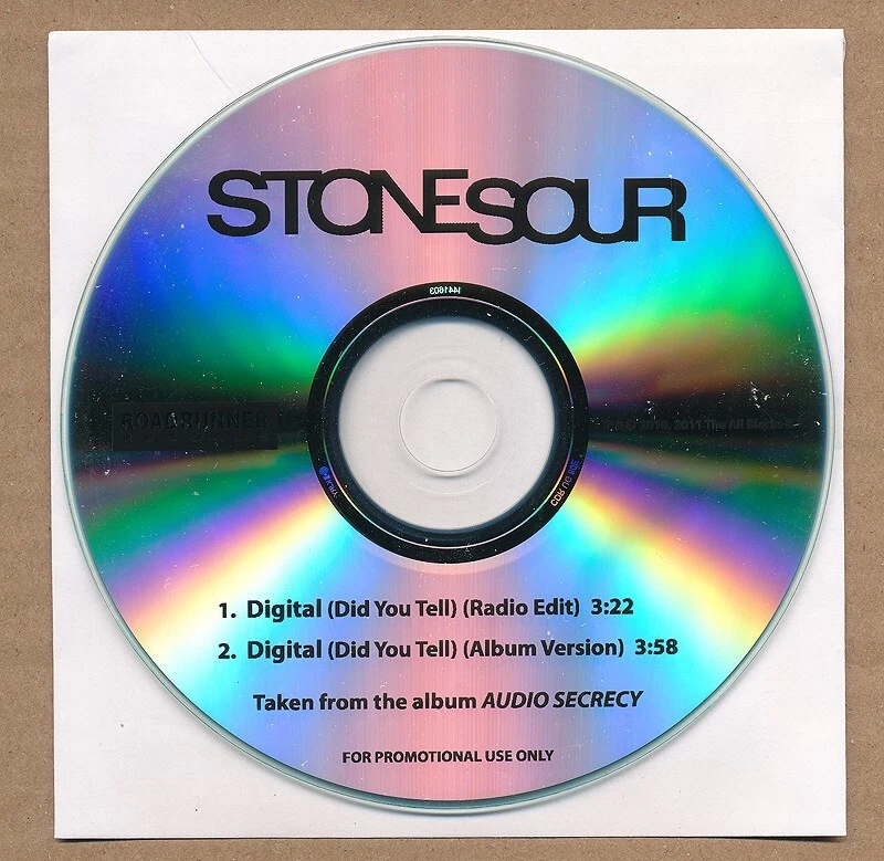 Stone Sour - Digital RARE promo test press CD single w/ edit & album versions Foto 1 de 1