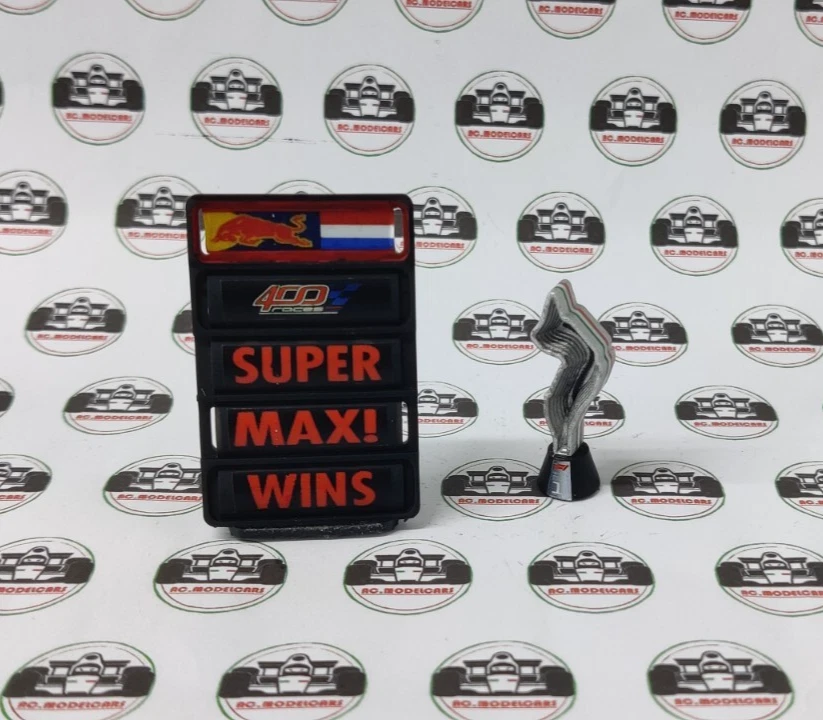 Pitboar 1:43 1:18 1:24 RedBull rb21 Verstappen win imola gp + trophy - Immagine 1 di 1