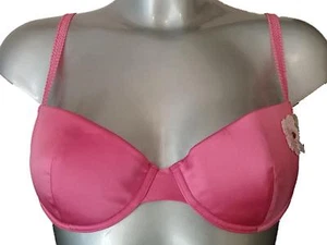 Prima Visione Hot Pink Underwired Bra 36B Foam lined cups Sequin flower Eu 80B - Bild 1 von 1