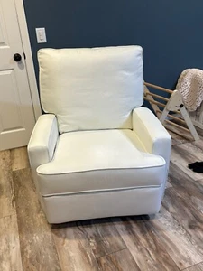 White Nursery Reclining Glider - Picture 1 of 4