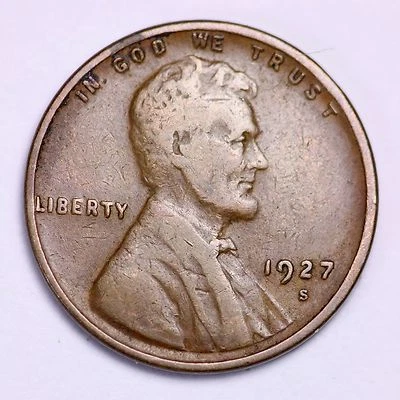 1927-S Lincoln Wheat Cent Penny LOWEST PRICES ON THE BAY!  FREE SHIPPING! - Image 1 of 2