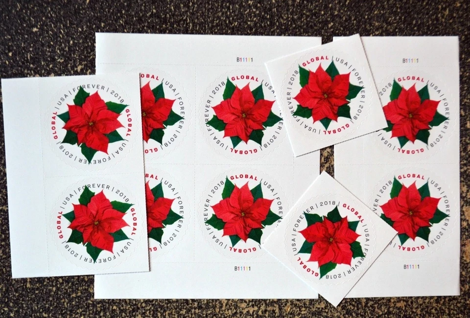 2018USA #5311 (10)Global Forever Rate - Poinsettia - international sase Mint - Image 1 of 1
