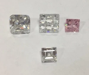 Cubic Zirconia Loose Single Stone Gem Square crystal PREMIUM centre jewel CZ - Picture 1 of 2