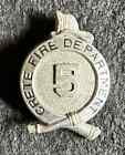 Antique Crete Fire Department Badge #5 Authentic Obsolete