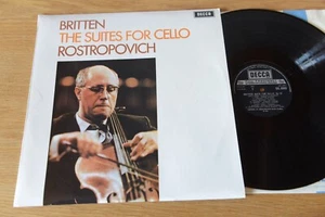 Britten Rostropovich  The Suites For Cello LP  Decca ‎ SXL 6393 - Picture 1 of 5
