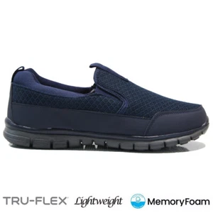 HERREN MEMORY FOAM FREIZEITSCHUHE SLIPPER WALKING LAUFEN SPORT GYM SCHUHE GRÖßE - Bild 1 von 27