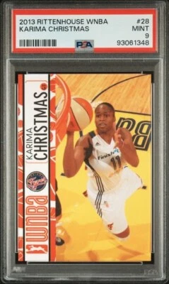 2013 Rittenhouse WNBA KARIMA CHRISTMAS Rookie PSA 9 Indiana Fever Duke - Image 1 of 2