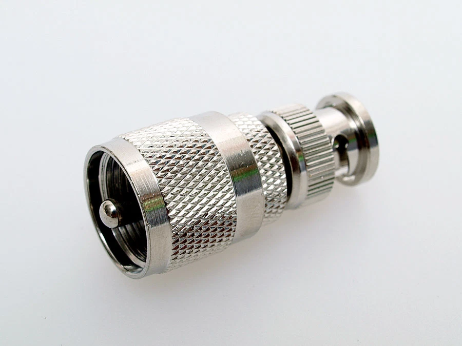 2 PCS UHF PL259 PL-259 Male Plug to BNC Male Straight Connector Adapter - Image 1 of 1