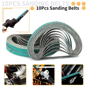 10Pcs 10*330mm Zirconia Sanding Belt 60/80/120 Grit For Wood Metal Grinding Tool - Picture 1 of 6