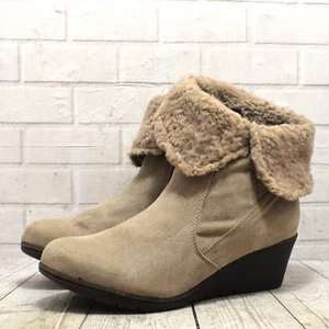 Womens F&F Sensitive Sole Brown Zip Up Mid Heel Ankle Boots UK 7 EUR 40 - Picture 1 of 7