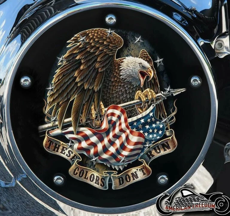 HARLEY DAVIDSON NARROW PROFILE DERBY COVER 2016+ TOURING ONLY colors dont run - Image 1 of 1