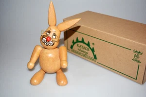 Erzgebirge Osterhase  Herr Hase mit Brille  15,5 cm,Handarbeit aus d. Erzgebirge - Bild 1 von 7