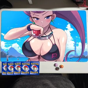 Pokemon Spielmatte Sexy Jessie Team Rocket TCG CCG Ecchi Playmat Custom Karten Matte - Bild 1 von 8