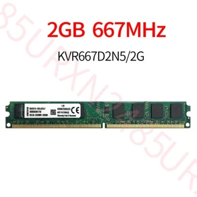 2G 2GB PC2-5300U DDR2 667Mhz 240Pin KVR667D2N5/2G Desktop PC RAM For Kingston ZT - Image 1 of 4