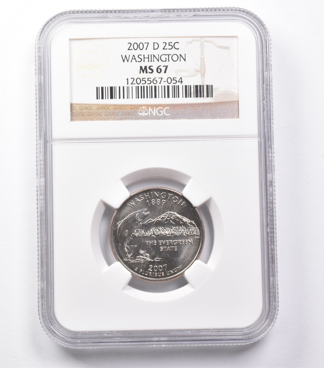 【新品未開封】2007年発行 アイダホ州Quarter 1 バンク•ロール Uncirculated MS 67 Graded 2007 US State Quarters (1999-2008