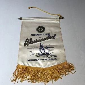 Vtg Rotary Int. Wall Banner Rotary Club Of Warrnambool Victoria Australia SEE - Picture 1 of 4