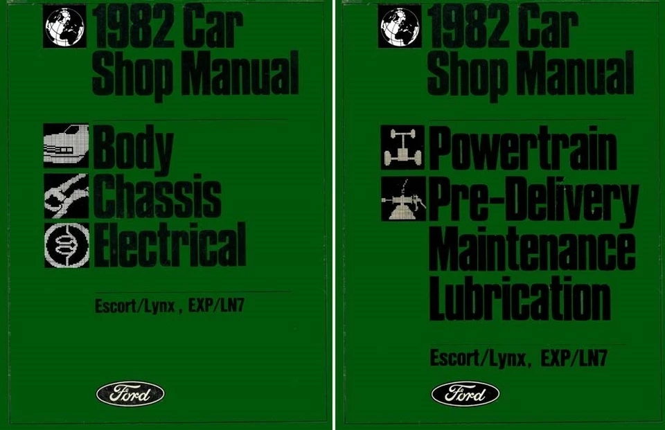 Ford Escort 1982, EXP, Mercury Lynx, LN7 manual de reparación de servicio de taller Foto 1 de 1