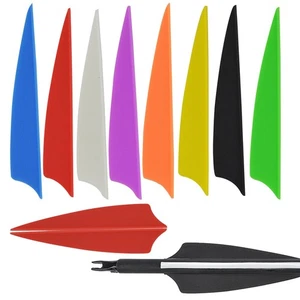 50pcs Archery Arrow Feather Rubber Vanes 3" Fletching Arrow Shaft DIY Hunting - Picture 1 of 19