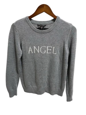 Suéter suéter tejido gris jaspeado Victoria's Secret Angel para mujer M Foto 1 de 4