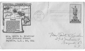 1937 FDC,  HAWAII - Picture 1 of 1