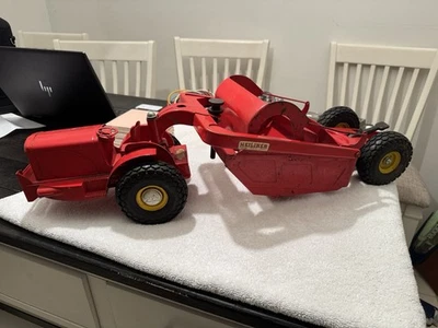 Vintage 1950's Doepke Heiliner 29" Red Pressed Steel Earth Mover Grader Truck - Image 1 of 4