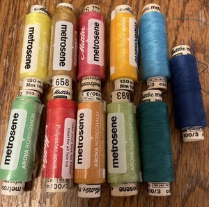 LOT Of 8 New And 3 Opened Mettler Metrosene 100% Polyester Thread - Picture 1 of 3