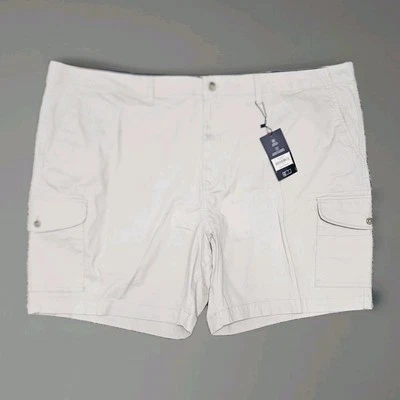 NWT Chaps Ultimate Cargo Shorts Men's 50 (51x9) Beige Side Pockets Stretch  - Image 1 of 4