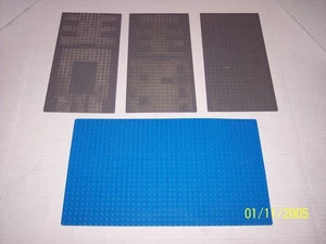 4 Stck. Grau Blau Lego Grundplatten 3 16x32 1 24x40 - Bild 1 von 3