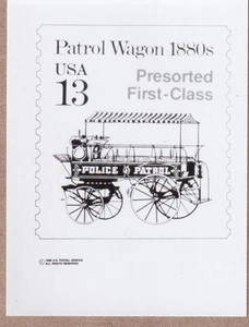 USPS press publicity photo for 13c Patrol Wagon transportation coil Scott 2258 - Picture 1 of 1
