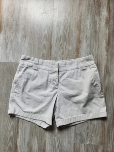 J. Pantalones Cortos Crew Caqui Calce Ciudad Lavado Ligero Chino Tiro Medio 100% Algodón Para Mujer Talla 4 - Imagen 1 de 8