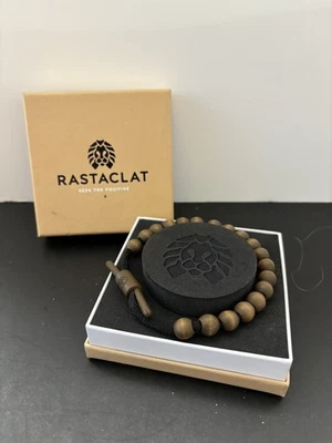 Rastaclat Negro Gamuza Marrón Acentuado con Cuentas de Madera - Pulsera Retirada Nueva Foto 1 de 4