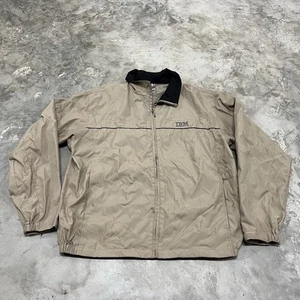 Chaqueta cortavientos IBM vintage para hombre XL beige PC logotipo de computadora años 90 - Imagen 1 de 7