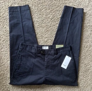 Pantalone pantalone uomo elegante slim Goodfellow & Co. 32x30 blu navy nuovo con etichette - Foto 1 di 10