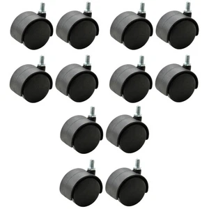 3 Count Small Wheels for Furniture Carpet Office Chair Heavy Duty - Picture 1 of 12