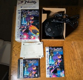 NIGHTS INTO DREAMS CONTROL PAD BUNDLE COMPLETE CIB Reg Card VGC Disc Sega Saturn