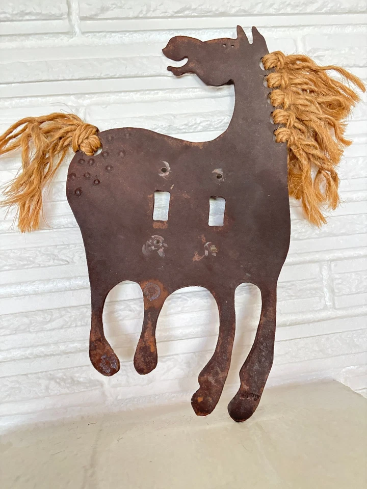 Original Rosemary Pozzi Franzetti Metal Horse Switchplate Great Condition - Image 1 of 1