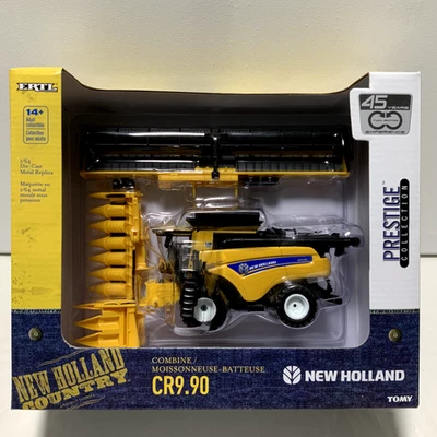 1/64 New Holland CR9.90 Combine w/ Draper & Corn Heads, ERTL Prestige Collection - Image 1 of 4