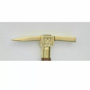 Antique Solid Brass AXE Handle for Wooden Walking Stick Shaft Cane Handmade Gift - Picture 1 of 3